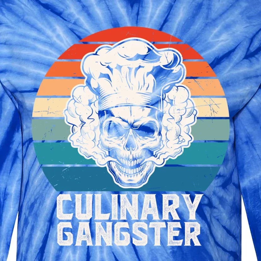 Cool Cooking Guru Culinary Gangster Funny Food Chef Gift Tie-Dye Long Sleeve Shirt