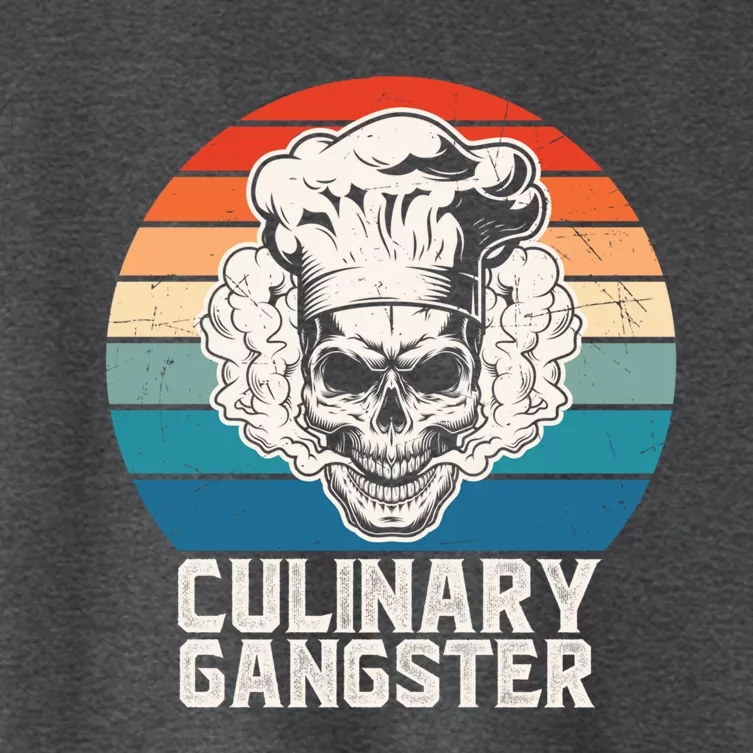 Cool Cooking Guru Culinary Gangster Funny Food Chef Gift Women's Crop Top Tee