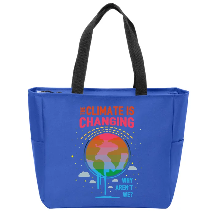 Climate Change Global Warming Awareness Earth Day Gift Zip Tote Bag