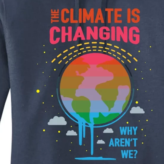 Climate Change Global Warming Awareness Earth Day Gift Women's Pullover Hoodie