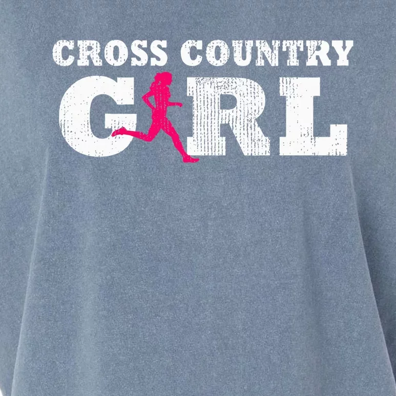 Cross Country Girl Runner Silhouette Gift  Sport Garment-Dyed Women's Muscle Tee