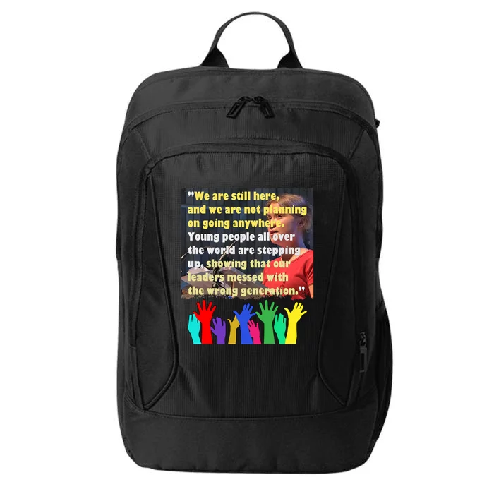 Climate Change Global Warming Awareness Gretas Movet Gift City Backpack