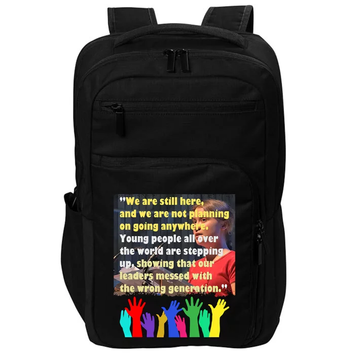 Climate Change Global Warming Awareness Gretas Movet Gift Impact Tech Backpack