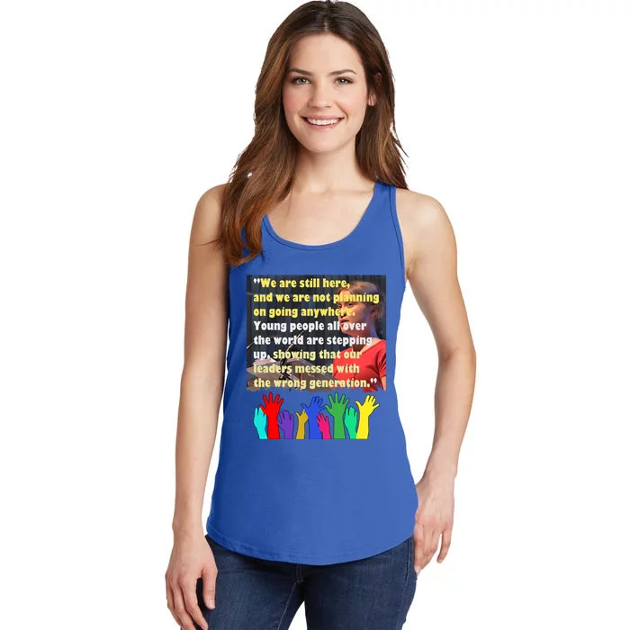 Climate Change Global Warming Awareness Gretas Movet Gift Ladies Essential Tank