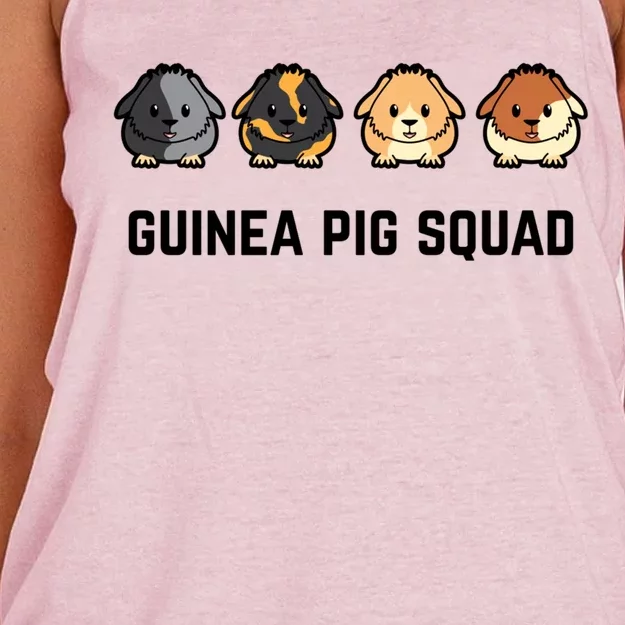 Cute Cavy Guinea Pig Rodent Team Squad Great Gift Women's Knotted Racerback Tank