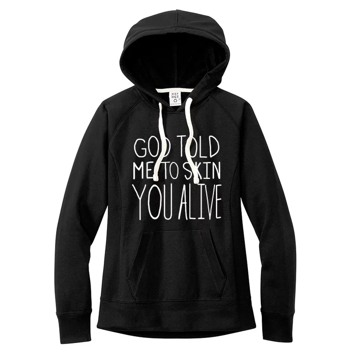 Chloe Cole God Told Me To Skin You Alive Women's Fleece Hoodie