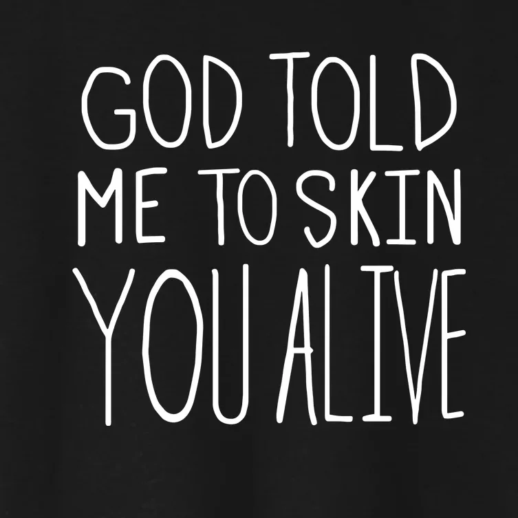 Chloe Cole God Told Me To Skin You Alive Women's Crop Top Tee