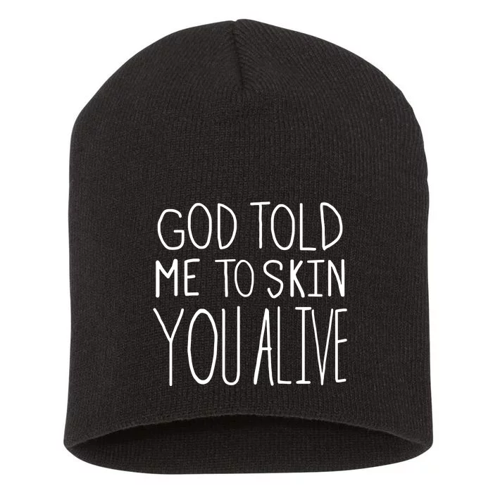 Chloe Cole God Told Me To Skin You Alive Short Acrylic Beanie