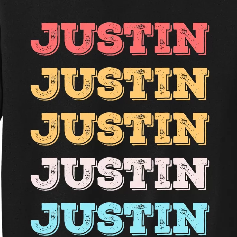 Cute Custom Gift Justin Name Personalized Tall Sweatshirt