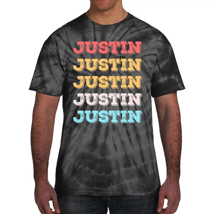 Cute Custom Gift Justin Name Personalized Tie-Dye T-Shirt