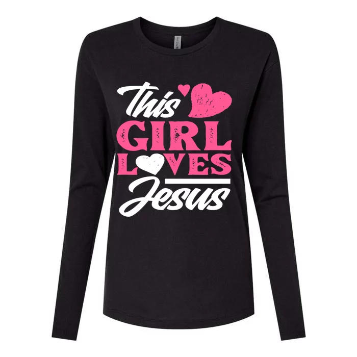 Cute Christian Girl Gift Womens Cotton Relaxed Long Sleeve T-Shirt