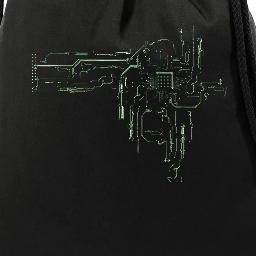 CPU Chip Gift Electrical Engineers Computer Circuit Board Drawstring Bag