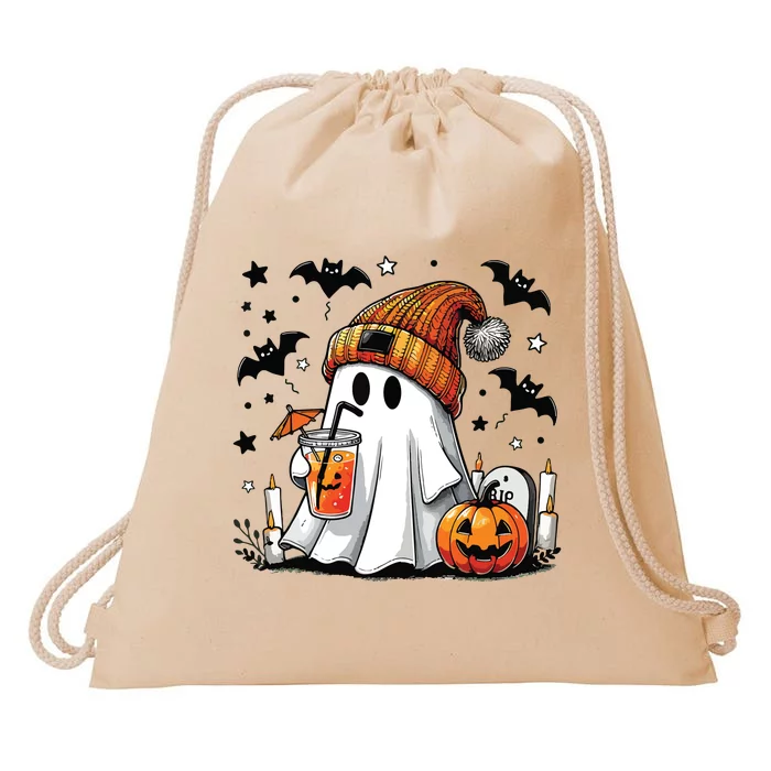 Cute C Ghost Coffee Women Drawstring Bag