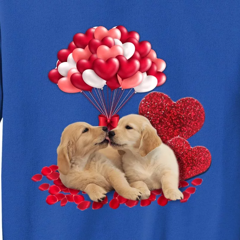 Cute Couple Golden Retriever Valentine's Day Dog Loves Funny Gift Sweatshirt