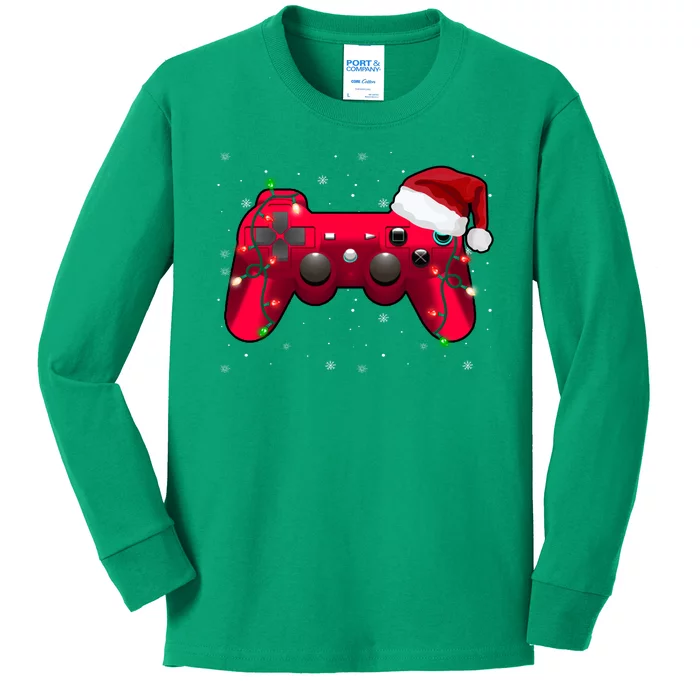 Christmas Controller Gamer Gift Kids Long Sleeve Shirt