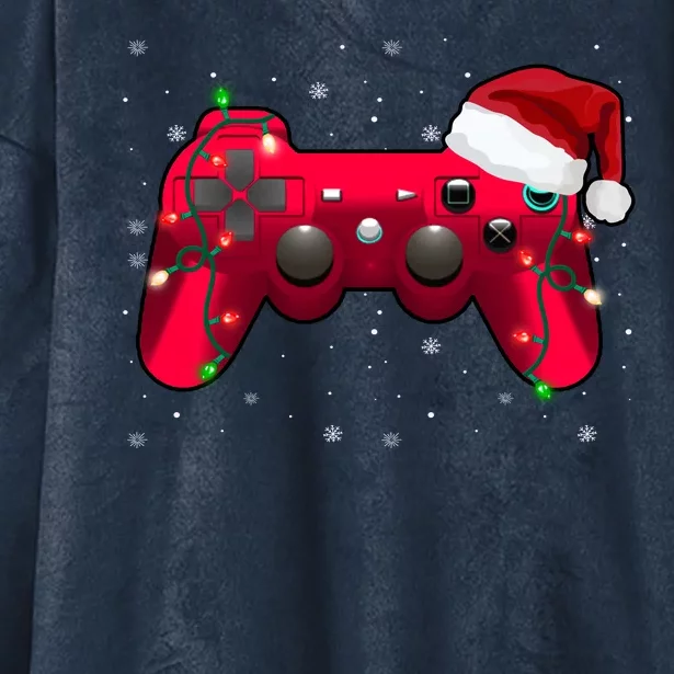 Christmas Controller Gamer Gift Hooded Wearable Blanket