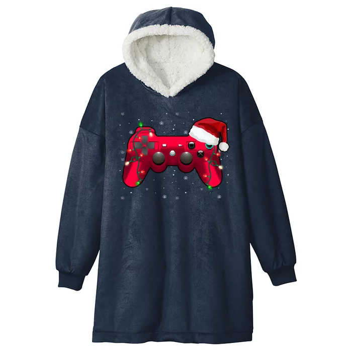 Christmas Controller Gamer Gift Hooded Wearable Blanket