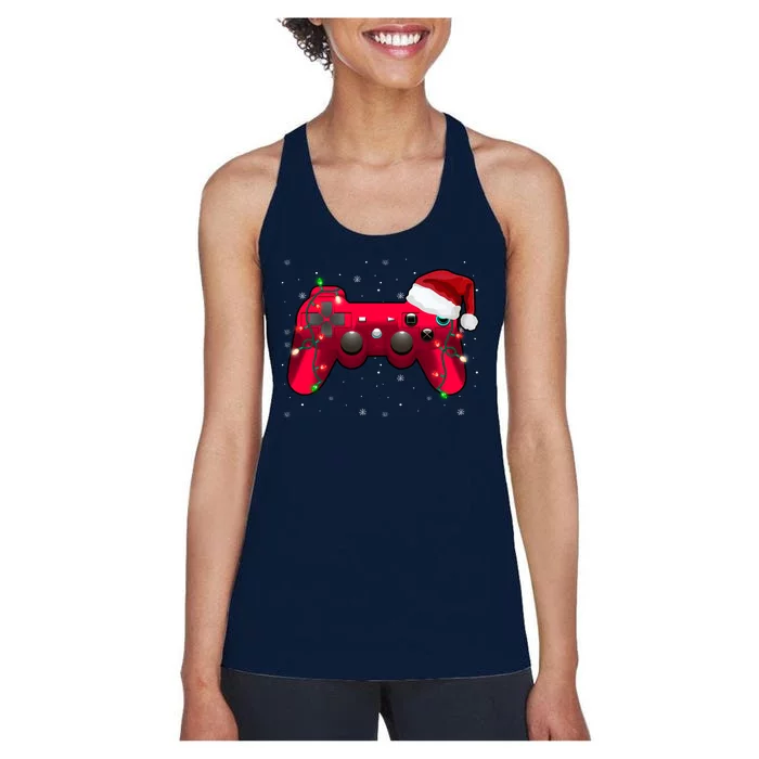 Christmas Controller Gamer Gift Women's Racerback Tank