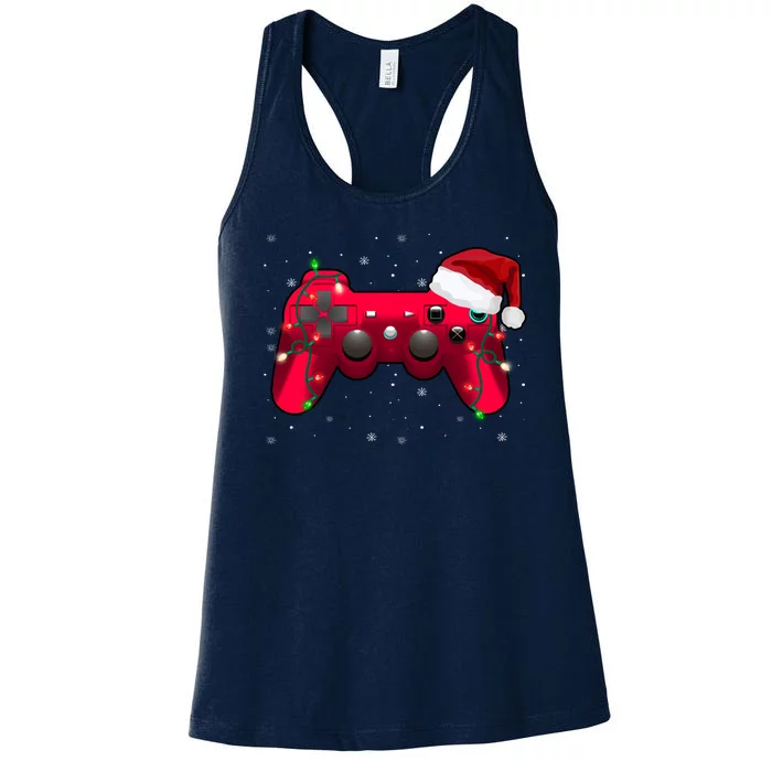 Christmas Controller Gamer Gift Women's Racerback Tank