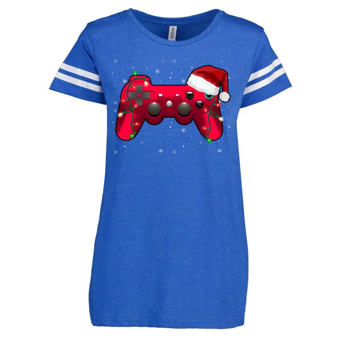 Christmas Controller Gamer Gift Enza Ladies Jersey Football T-Shirt