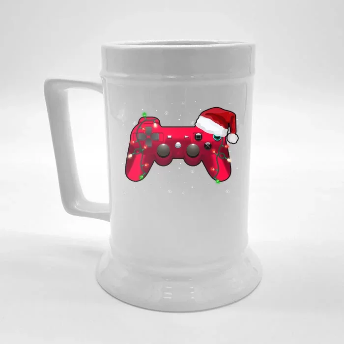 Christmas Controller Gamer Gift Front & Back Beer Stein