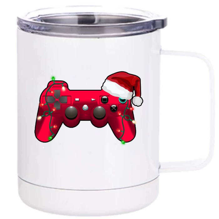 Christmas Controller Gamer Gift Front & Back 12oz Stainless Steel Tumbler Cup