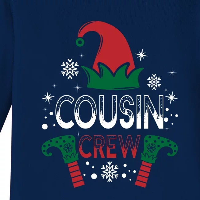 Cousin Crew Gift Cute Xmas Elf Matching Christmas Party Meaningful Gift Baby Long Sleeve Bodysuit