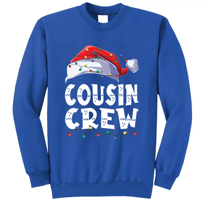 Cousin Crew Gift Santa Hat Light Family Matching Squad Xmas Great Gift Sweatshirt