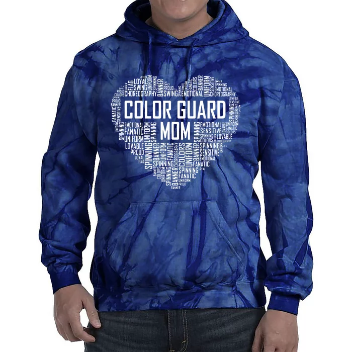 Cute Color Guard Mom Gift Colorguard Marching Band Tie Dye Hoodie