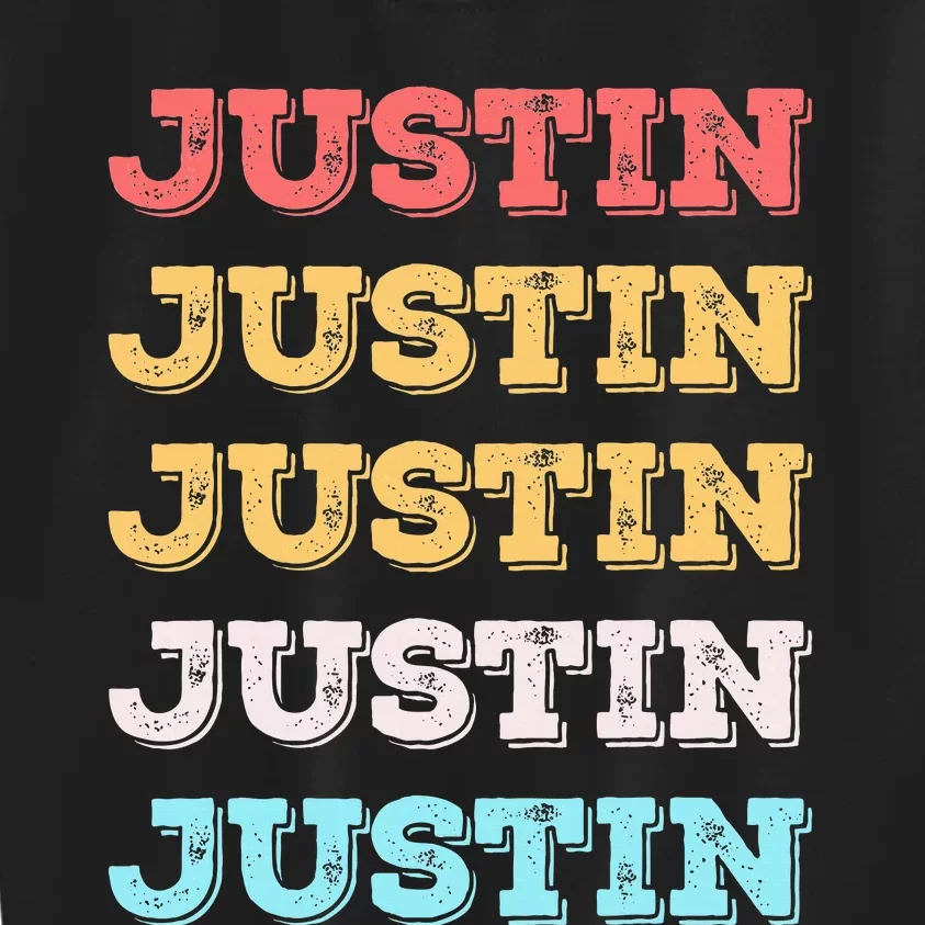 Cute Custom Gift Justin Name Personalized Kids Sweatshirt