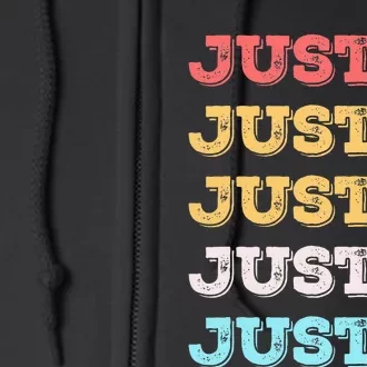 Cute Custom Gift Justin Name Personalized Full Zip Hoodie