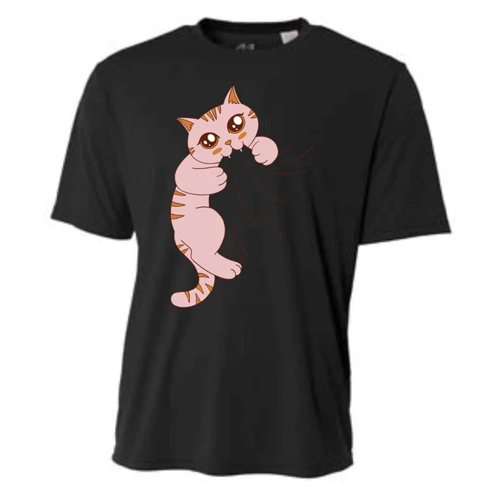 Cute Cat Graphic Design Meowy Girls Gift Cooling Performance Crew T-Shirt