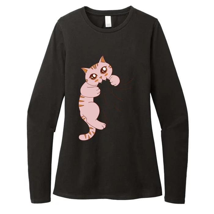 Cute Cat Graphic Design Meowy Girls Gift Womens CVC Long Sleeve Shirt