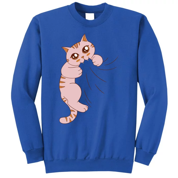 Cute Cat Graphic Design Meowy Girls Gift Sweatshirt