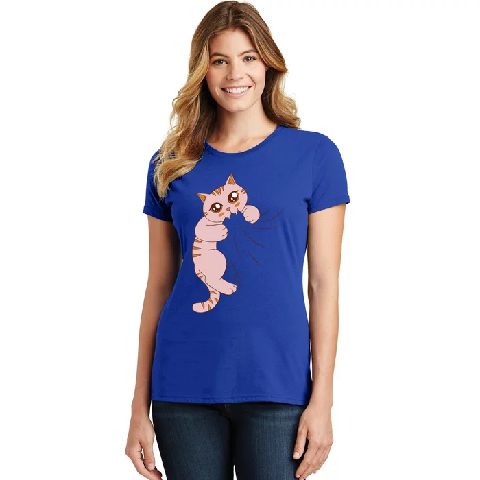 Cute Cat Graphic Design Meowy Girls Gift Women's T-Shirt