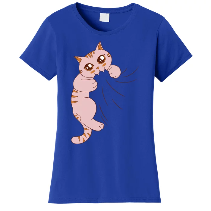 Cute Cat Graphic Design Meowy Girls Gift Women's T-Shirt