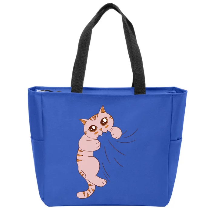 Cute Cat Graphic Design Meowy Girls Gift Zip Tote Bag