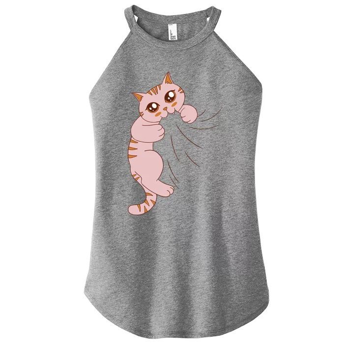 Cute Cat Graphic Design Meowy Girls Gift Women’s Perfect Tri Rocker Tank