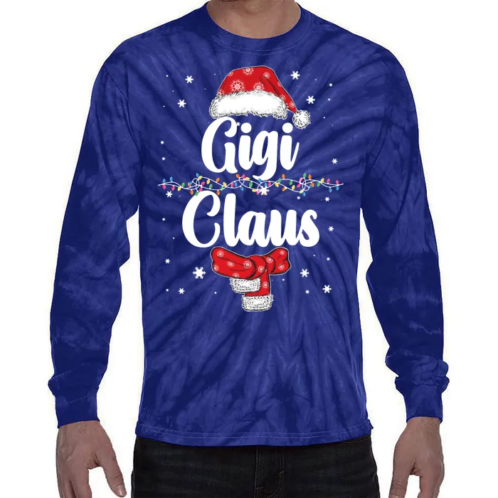 Cute Christmas Gigi Claus Tie-Dye Long Sleeve Shirt