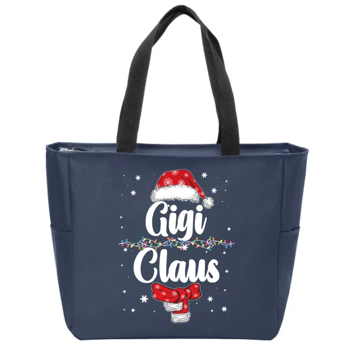 Cute Christmas Gigi Claus Zip Tote Bag