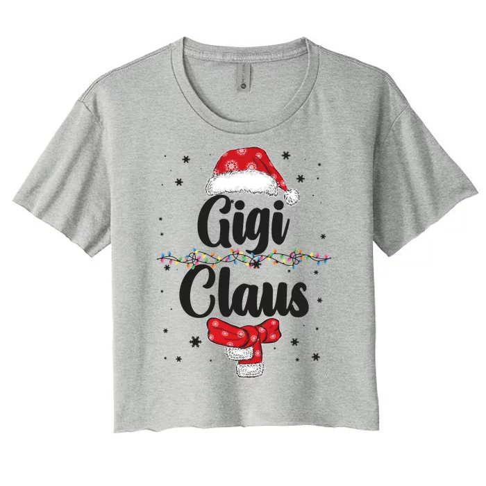 Cute Christmas Gigi Claus Women's Crop Top Tee