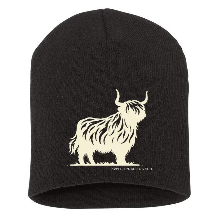 Cattle Creek Highland Cow Short Acrylic Beanie