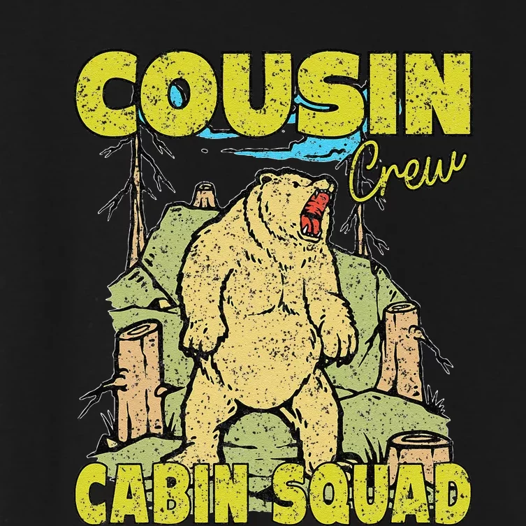 Cousin Crew Hiking Cabin Squad 2024 Summer Camping Mountain Women's Crop Top Tee