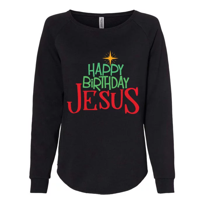 Christian Christmas Happy Birthday Jesus Gift Womens California Wash Sweatshirt