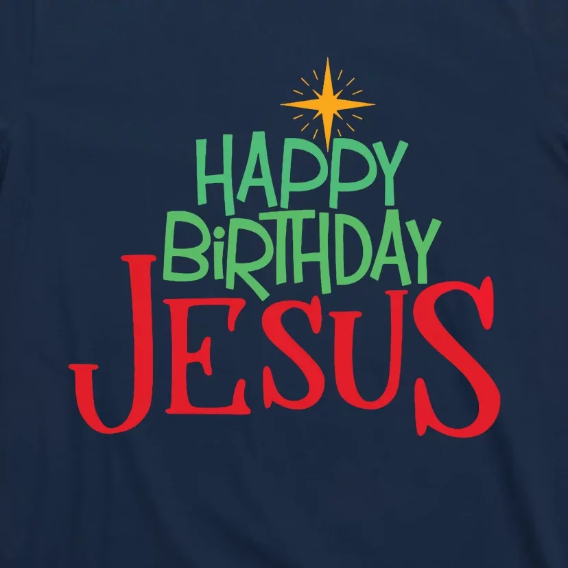 Christian Christmas Happy Birthday Jesus Gift T-Shirt