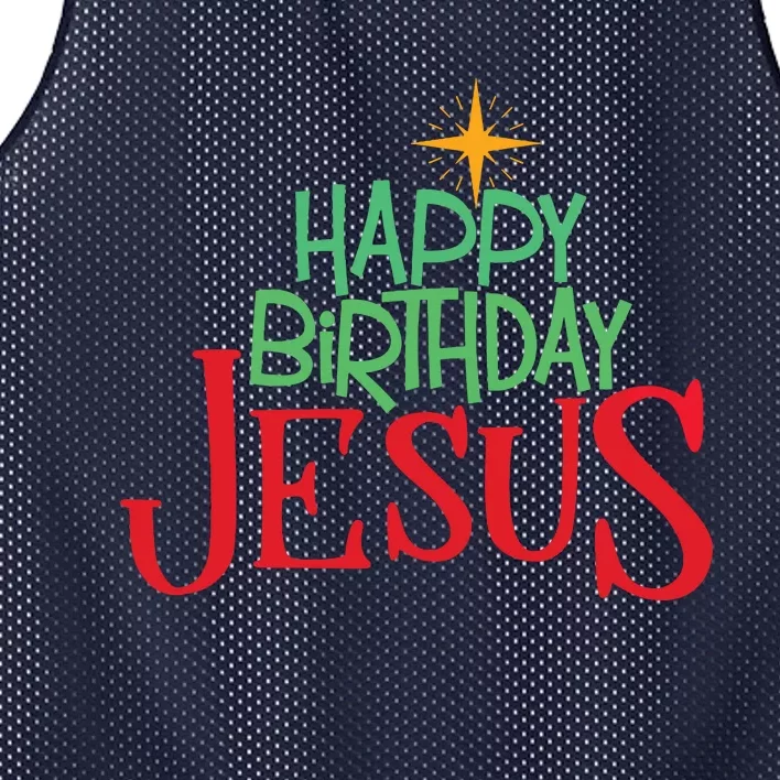 Christian Christmas Happy Birthday Jesus Gift Mesh Reversible Basketball Jersey Tank