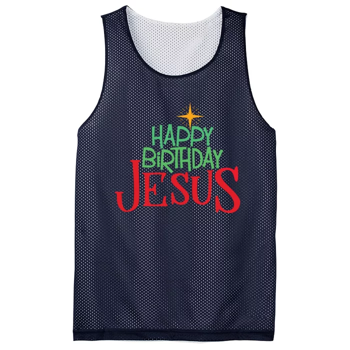 Christian Christmas Happy Birthday Jesus Gift Mesh Reversible Basketball Jersey Tank