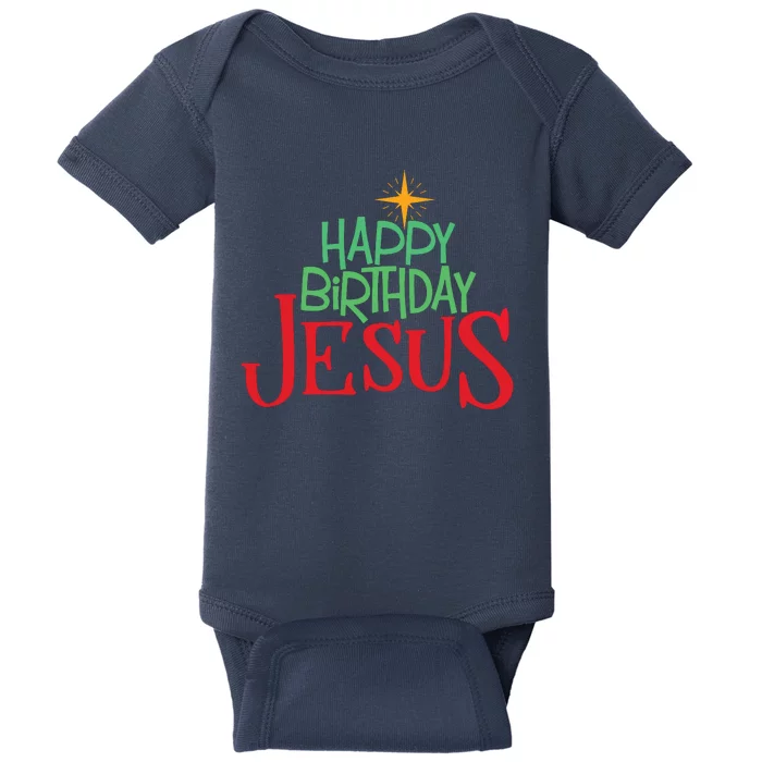 Christian Christmas Happy Birthday Jesus Gift Baby Bodysuit