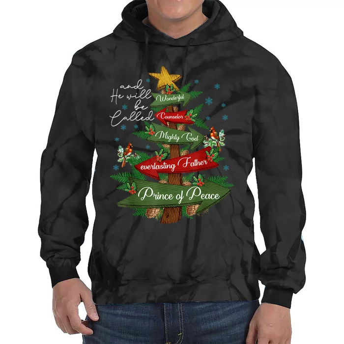 Christian Christmas He Will Be Called Wonderful Counselor Tie Dye Hoodie