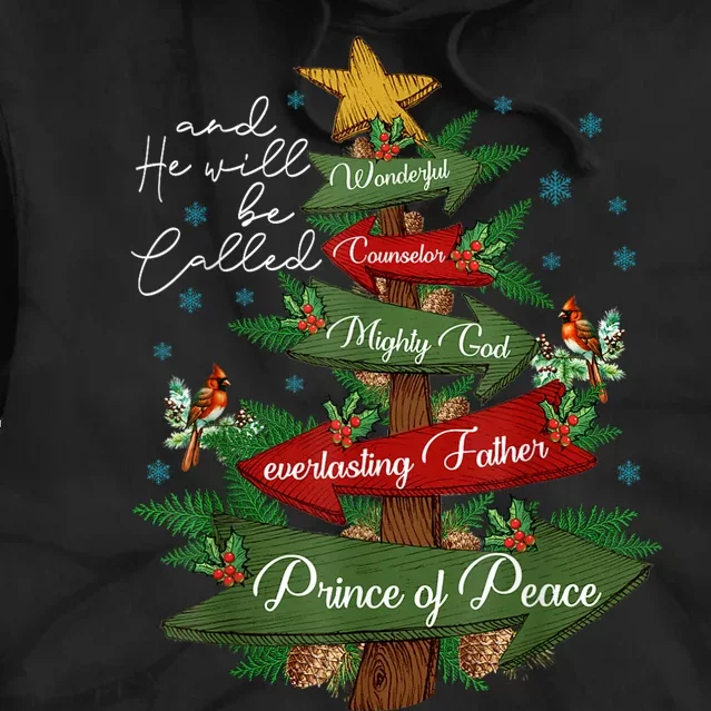 Christian Christmas He Will Be Called Wonderful Counselor Tie Dye Hoodie